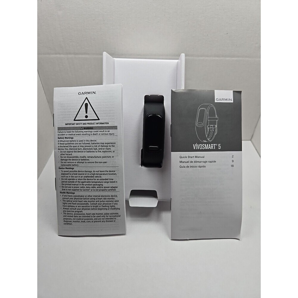 Garmin Vivosmart 5 Fitness Activity Tracker Black S M Heart Rate Sleep Oled Box - Picture 14 of 14
